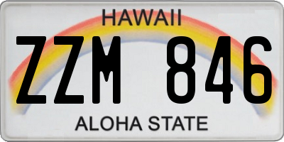 HI license plate ZZM846