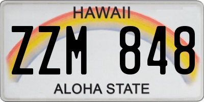 HI license plate ZZM848