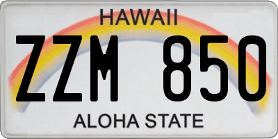 HI license plate ZZM850