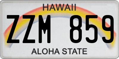 HI license plate ZZM859