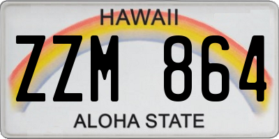 HI license plate ZZM864