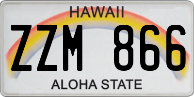 HI license plate ZZM866