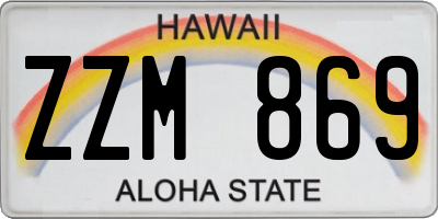 HI license plate ZZM869