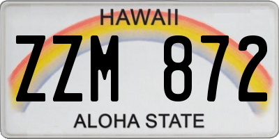 HI license plate ZZM872