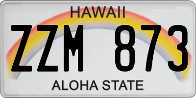 HI license plate ZZM873