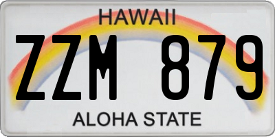 HI license plate ZZM879