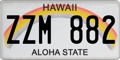 HI license plate ZZM882