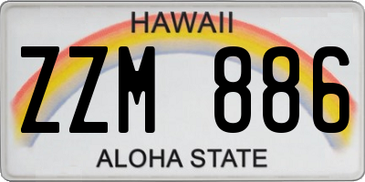 HI license plate ZZM886