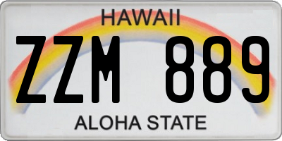 HI license plate ZZM889