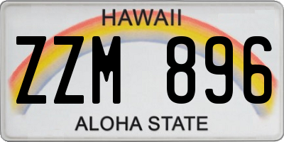 HI license plate ZZM896