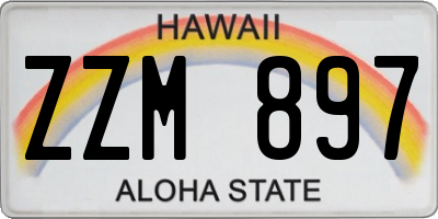 HI license plate ZZM897