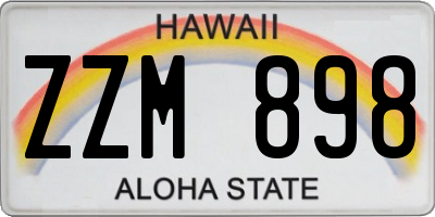 HI license plate ZZM898