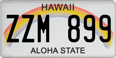 HI license plate ZZM899