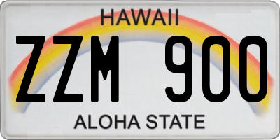 HI license plate ZZM900