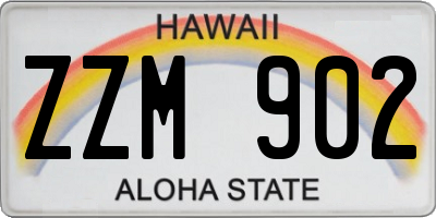 HI license plate ZZM902