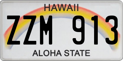 HI license plate ZZM913