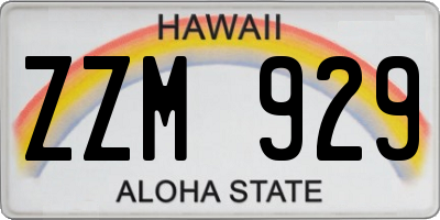 HI license plate ZZM929