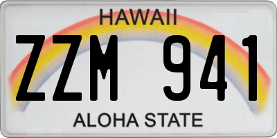 HI license plate ZZM941