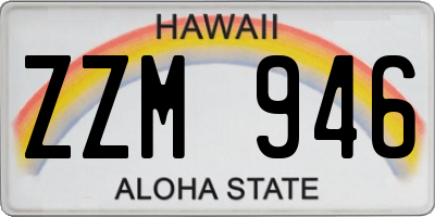 HI license plate ZZM946