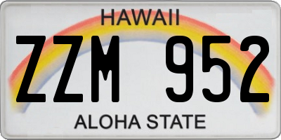 HI license plate ZZM952