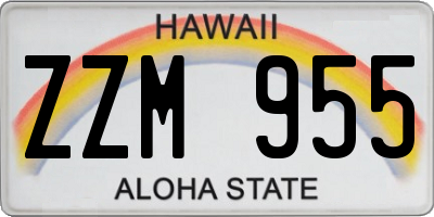 HI license plate ZZM955