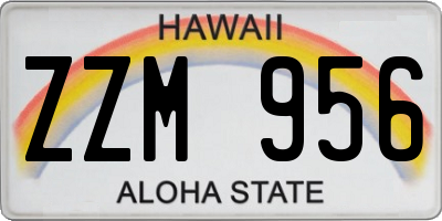 HI license plate ZZM956