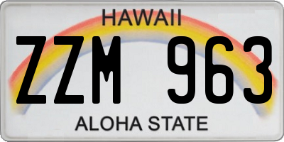 HI license plate ZZM963