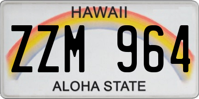 HI license plate ZZM964