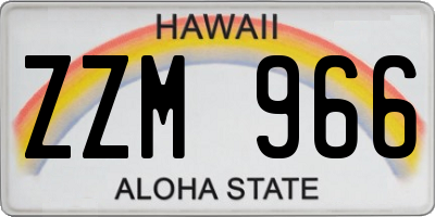 HI license plate ZZM966