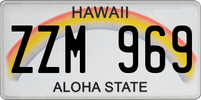 HI license plate ZZM969