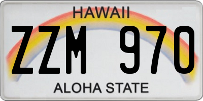 HI license plate ZZM970