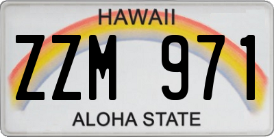 HI license plate ZZM971