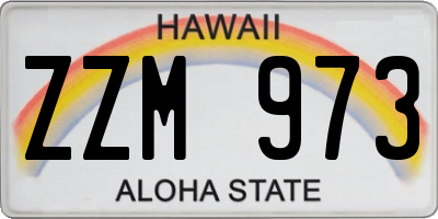 HI license plate ZZM973