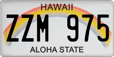 HI license plate ZZM975