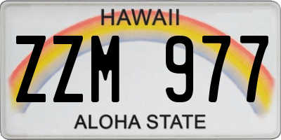 HI license plate ZZM977