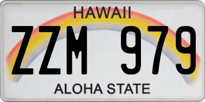 HI license plate ZZM979