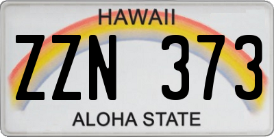 HI license plate ZZN373