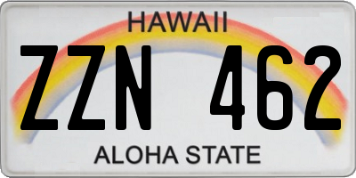 HI license plate ZZN462