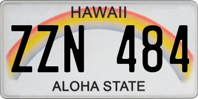 HI license plate ZZN484