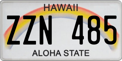 HI license plate ZZN485