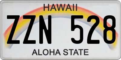 HI license plate ZZN528