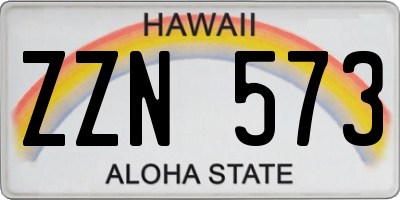 HI license plate ZZN573