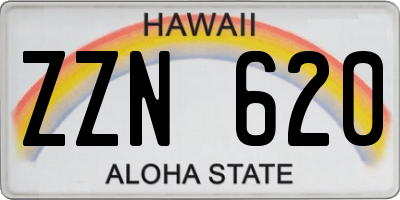 HI license plate ZZN620