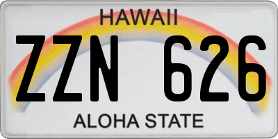 HI license plate ZZN626