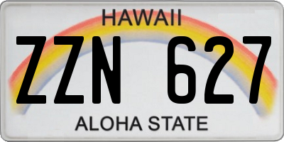 HI license plate ZZN627