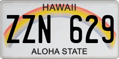 HI license plate ZZN629