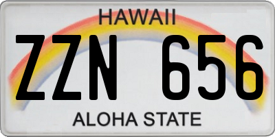 HI license plate ZZN656