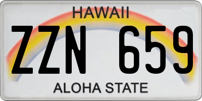 HI license plate ZZN659