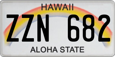 HI license plate ZZN682