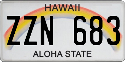 HI license plate ZZN683